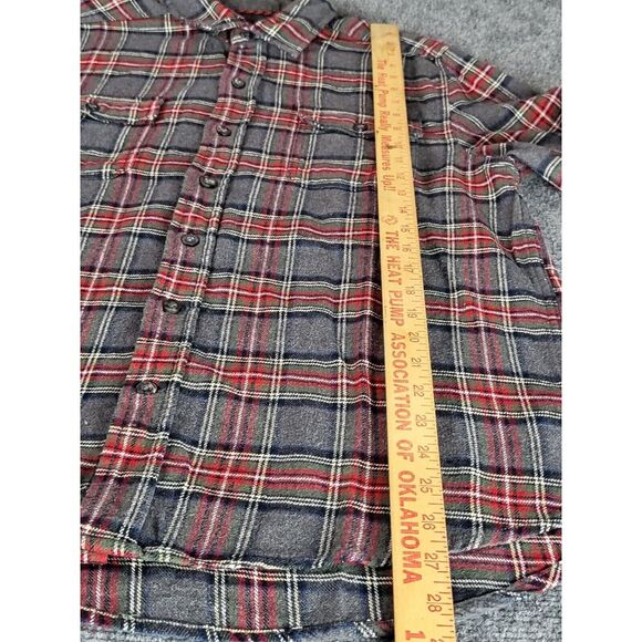 Woolrich Flannel Shirt Gray Red Plaid Hike Camping Outdoor Sz‎ M Workwear - Picture 3 of 9